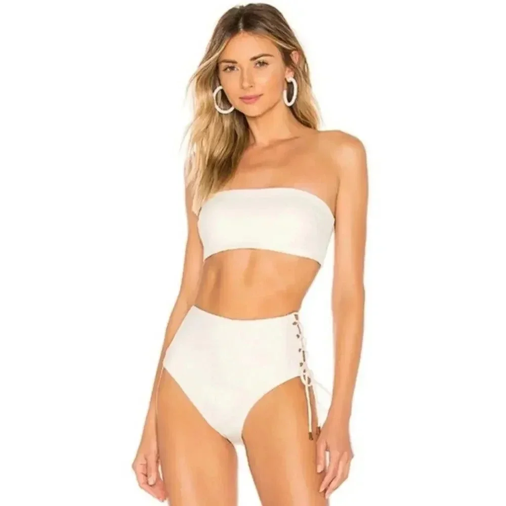 NWT Kopper & Zink Tyler Strapless Cream Bikini Top
